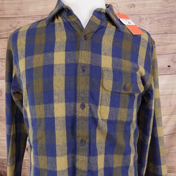 NWT THE NORMAL BRAND CHECK PLAID FLANNEL BUTTON DOWN SHIRT MENS M MEDIUM NEW! - Picture 1 of 8